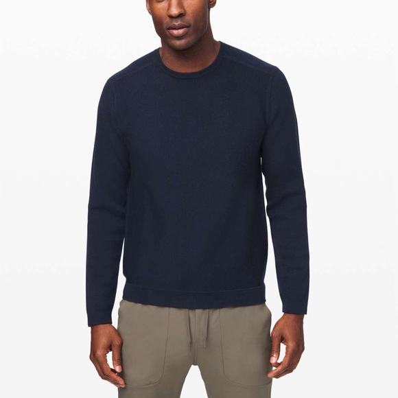 Lululemon Merino Wool Alpine Air Crew Sz S In True Navy